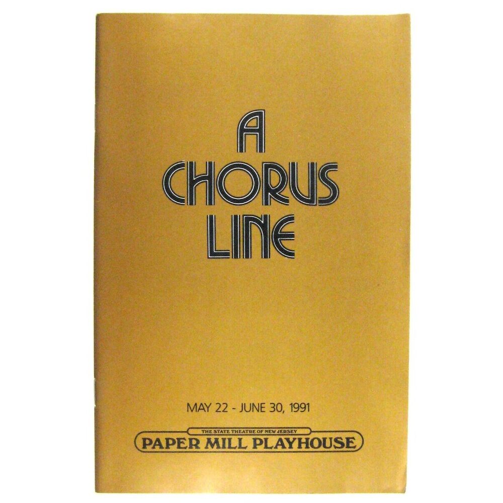 Chorus Line Paper Mill Playhouse 1991 Program Michael Bennett